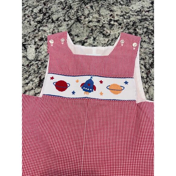 Little English long all boys size 4t space smocked - Picture 4 of 9
